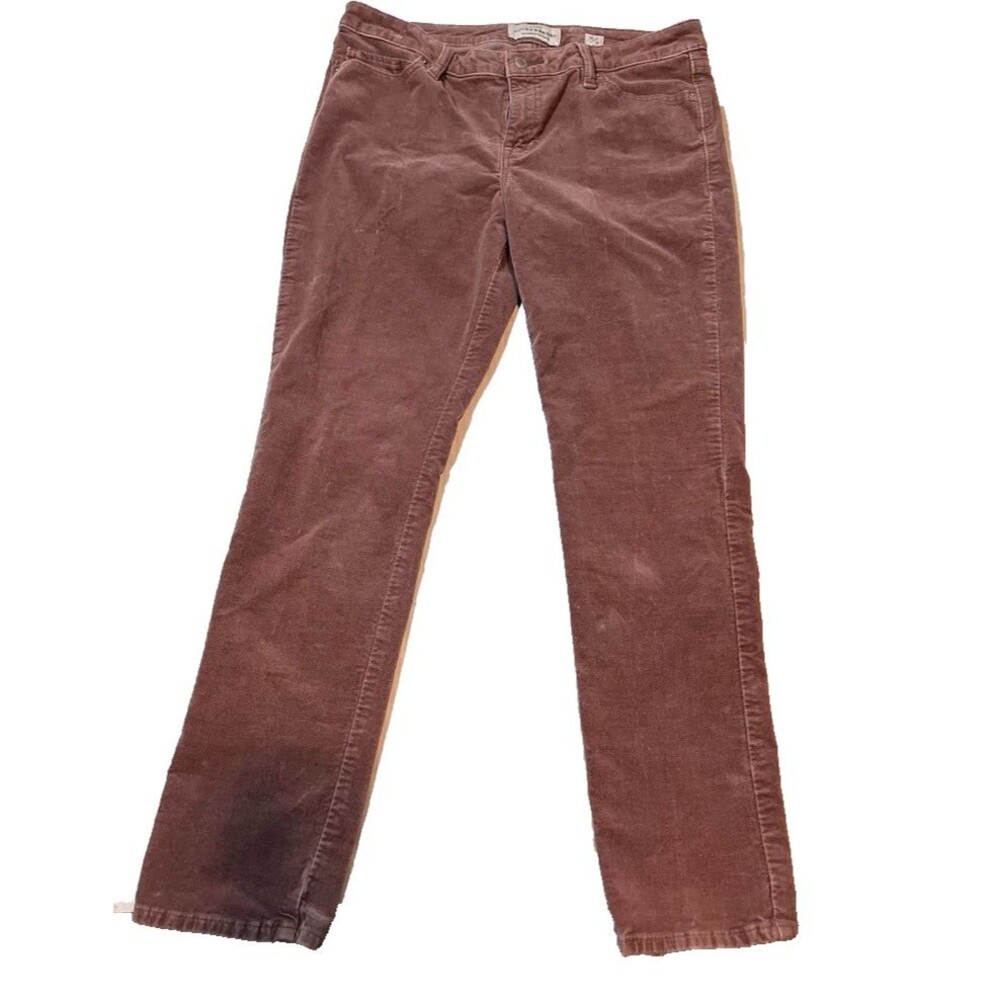 Lucky Brand Jeans 12/31 Dusty Rose Velveteen Skinny Lolita Casual Chic Cozy